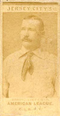 1888 G & B Chewing Gum BRADY. LEFT FIELD. # Baseball Card