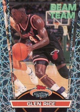 1992 Stadium Club Beam Team Glen Rice #8 Basketball Card