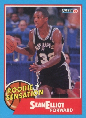 1990 Fleer Rookie Sensation Sean Elliott #2 Basketball Card