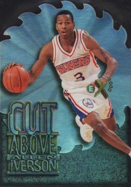 1996 Skybox E-X2000 A Cut Above Allen Iverson #4 Basketball Card