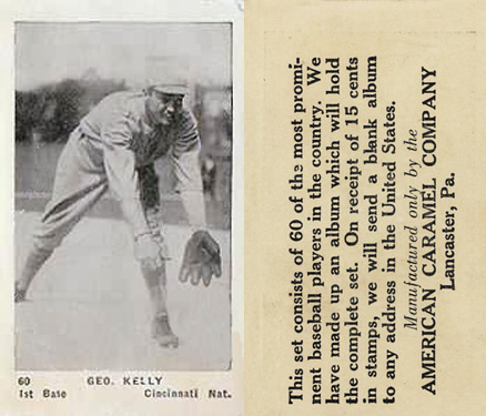 1927 American Caramel--Series of 60 Geo. Kelly #60 Baseball Card
