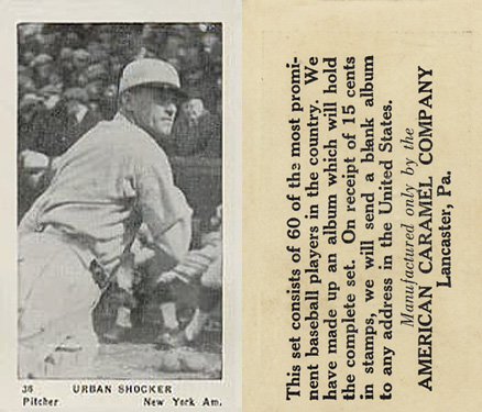 1927 American Caramel--Series of 60 Urban Shocker #36 Baseball Card