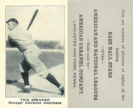 1921 American Caramel--Series of 80 Tris Speaker # Baseball Card
