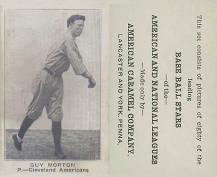 1921 American Caramel--Series of 80 Guy Morton #77 Baseball Card