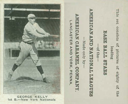 1921 American Caramel--Series of 80 George Kelly # Baseball Card