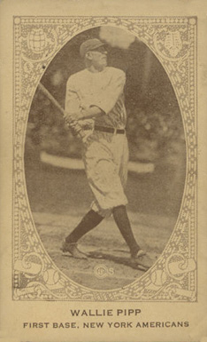 1922 American Caramel Wallie Pipp # Baseball Card