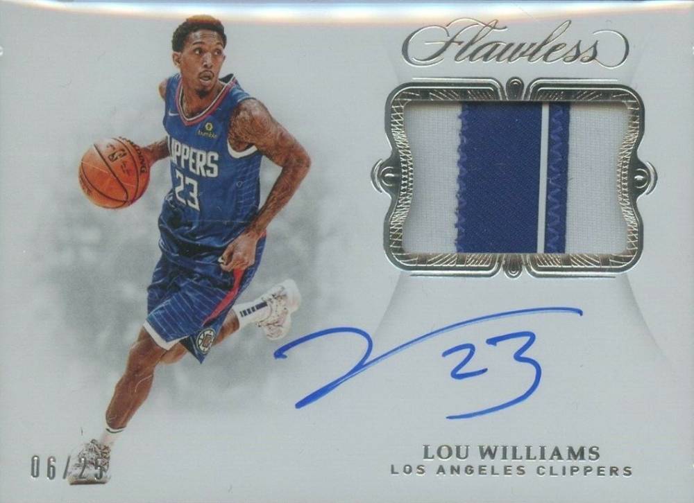 2018 Panini Flawless Signature Prime Materials Lou Williams #LWL Basketball Card