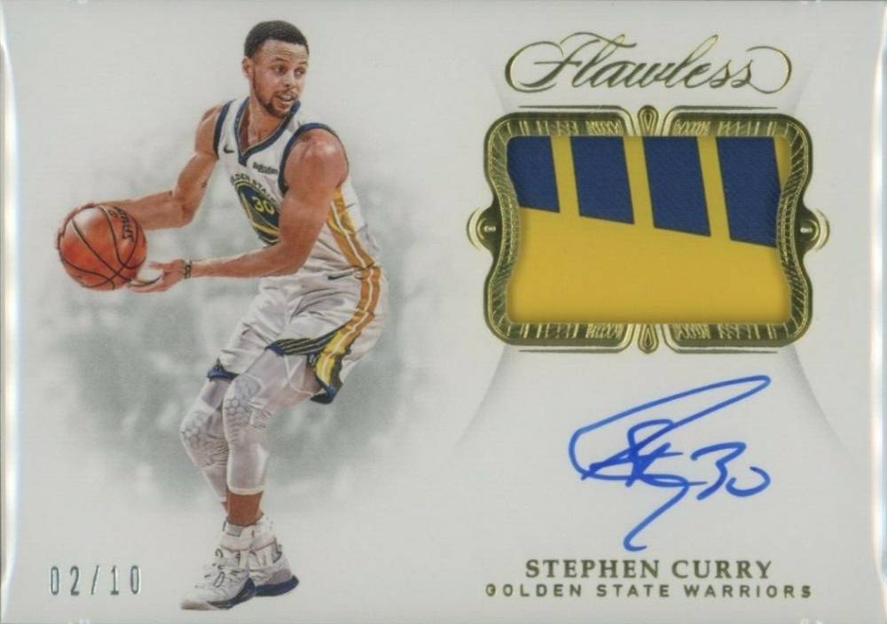 2018 Panini Flawless Signature Prime Materials Stephen Curry #SCY Basketball Card