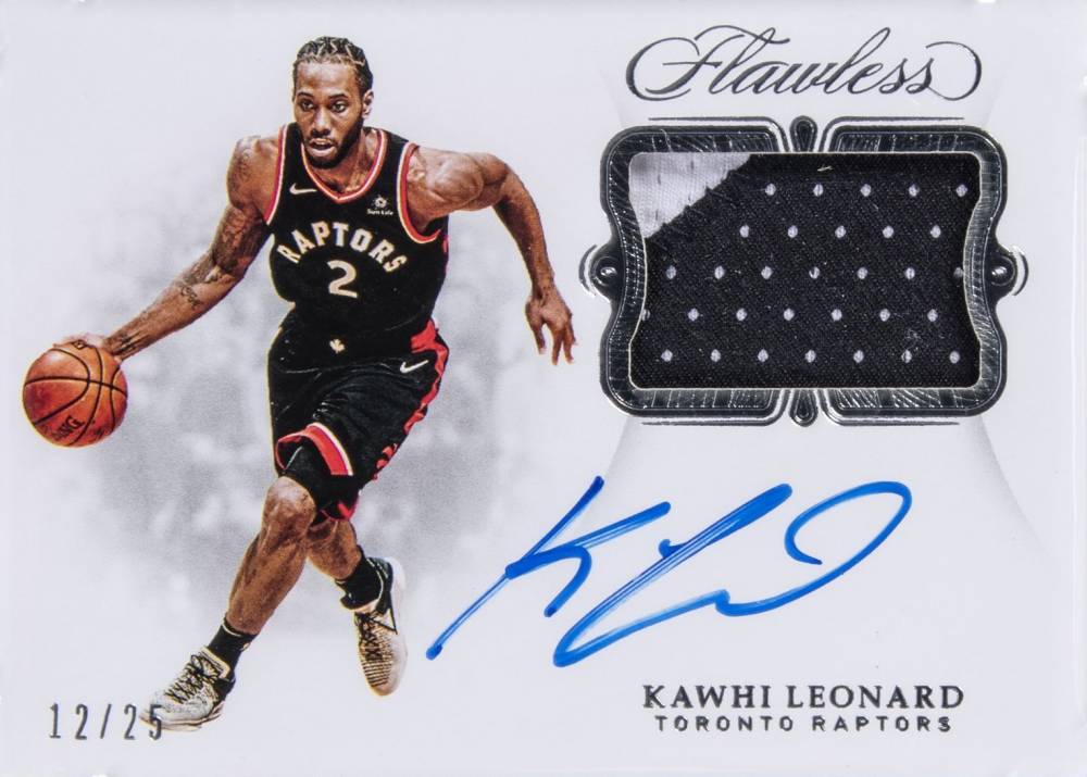2018 Panini Flawless Signature Prime Materials Kawhi Leonard #KWL Basketball Card