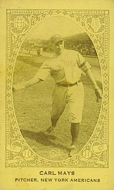 1922 American Caramel Carl Mays # Baseball Card