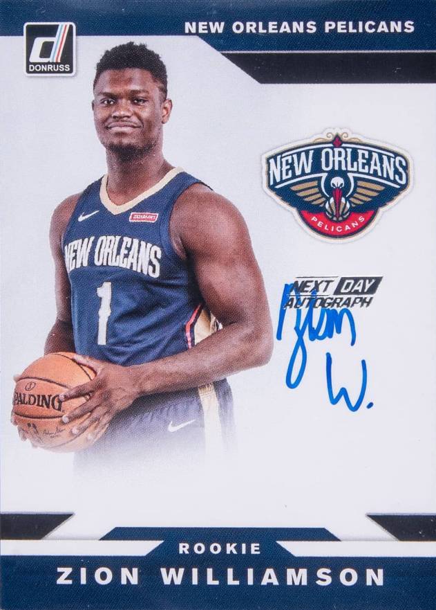 2019 Donruss Next Day Autographs Zion Williamson #ND-ZWL Basketball Card