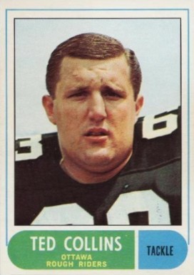1968 O-Pee-Chee CFL Ted Collins #14 Football Card