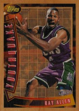 1996 Topps Youthquake Ray Allen #YQ9 Basketball Card