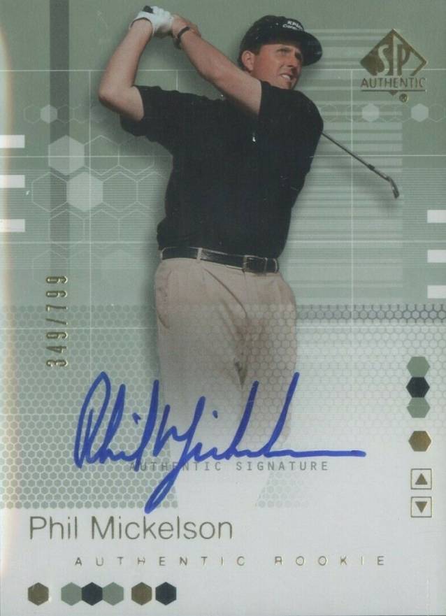 2002 SP Authentic Golf Phil Mickelson #110 Golf Card