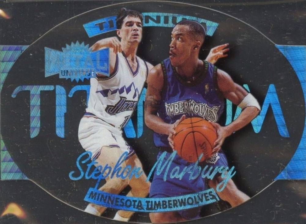 1997 Metal Universe Titanium Stephon Marbury #5 Basketball Card