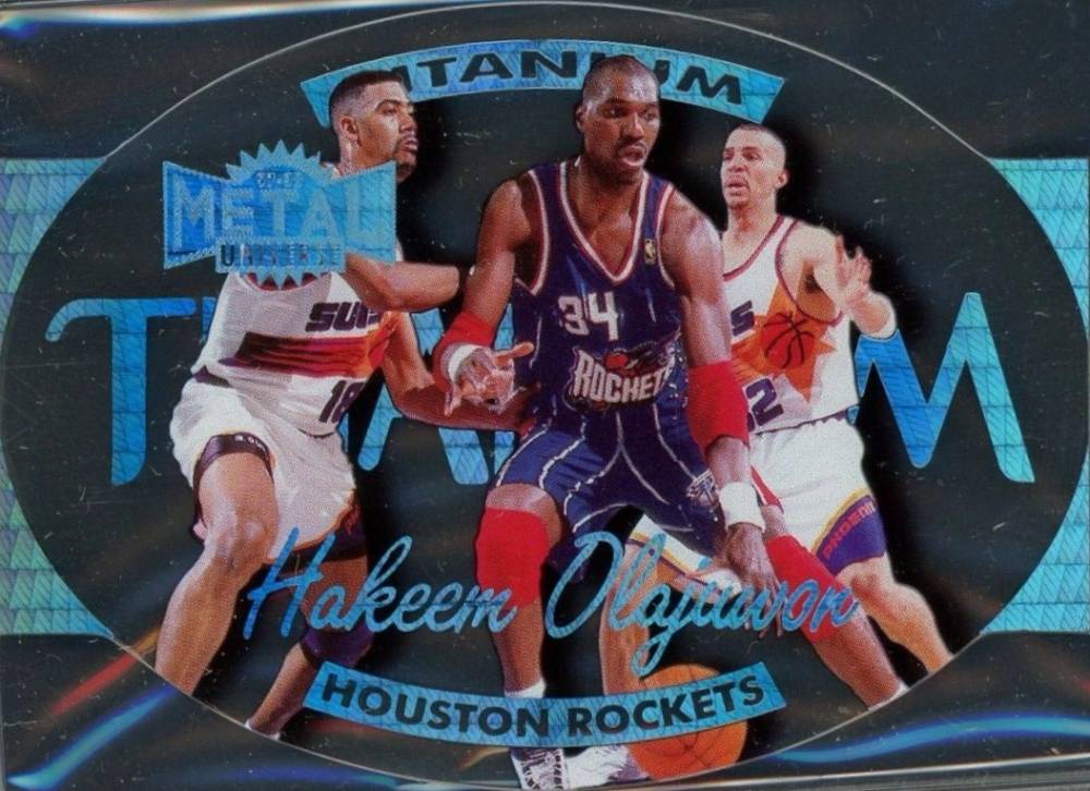 1997 Metal Universe Titanium Hakeem Olajuwon #18 Basketball Card