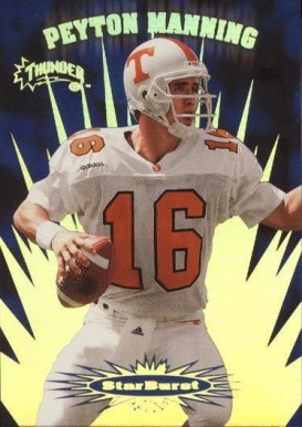 1998 Skybox Thunder Starburst Peyton Manning #6 Football Card