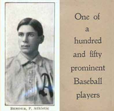 1903 Breisch-Williams (Type 1) !  Bender, P., Athletics #8 Baseball Card