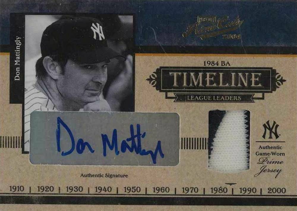 2004 Playoff Prime Cuts Timeline Dual League Leaders Material Don Mattingly/Tony Gwynn #TL-8 Baseball Card