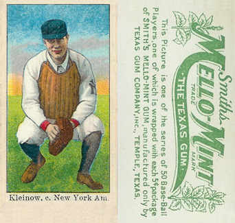 1910 Mello-Mint Kleinow, c. New York Am. # Baseball Card