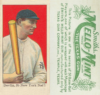 1910 Mello-Mint Devlin, 3b New York Nat'l # Baseball Card