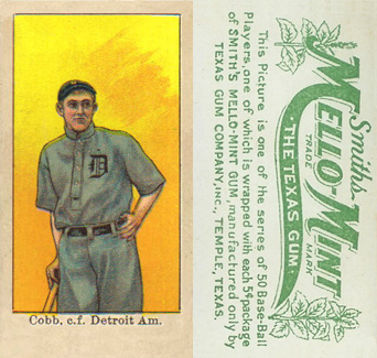 1910 Mello-Mint Cobb, c.f. Detroit Am. # Baseball Card