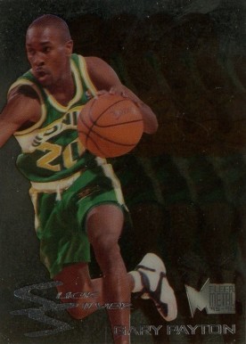 1995 Metal Slick Silver Gary Payton #6 Basketball Card