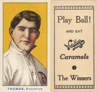 1910 Nadja Philadelphia Athletics Thomas, Athletics # Baseball Card