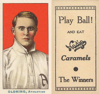 1910 Nadja Philadelphia Athletics Oldring, Athletics # Baseball Card