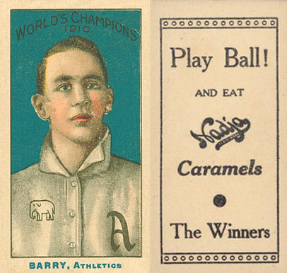1910 Nadja Caramels (Athletics) Barry, Athletics #4 Baseball Card