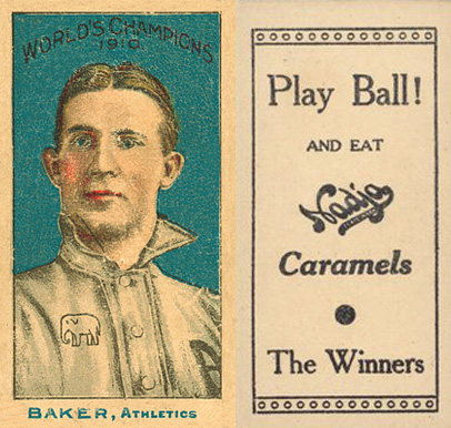 1910 Nadja Caramels (Athletics) Baker, Athletics #2 Baseball Card