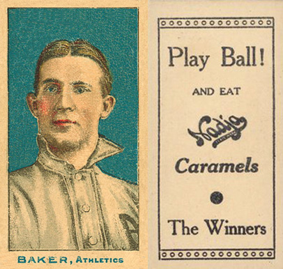 1910 Nadja Caramels (Athletics) Baker, Athletics #1 Baseball Card