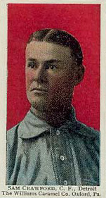 1910 Williams Caramel Sam Crawford, c.f., Detroit # Baseball Card