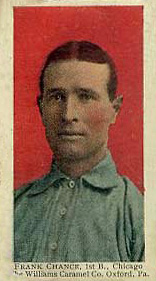 1910 Williams Caramel Frank Chance, 1st B., Chicago # Baseball Card