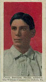 1910 Williams Caramel Chas. Bender, Pitcher, Athletics # Baseball Card
