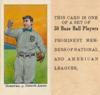 1909 Anonymous "Set of 50" Donovan, p. Detroit Amer. # Baseball Card