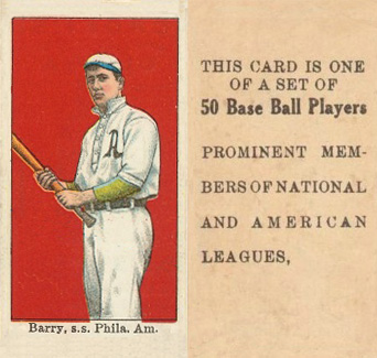 1909 Anonymous "Set of 50" Barry, s.s. Phila. Am. # Baseball Card
