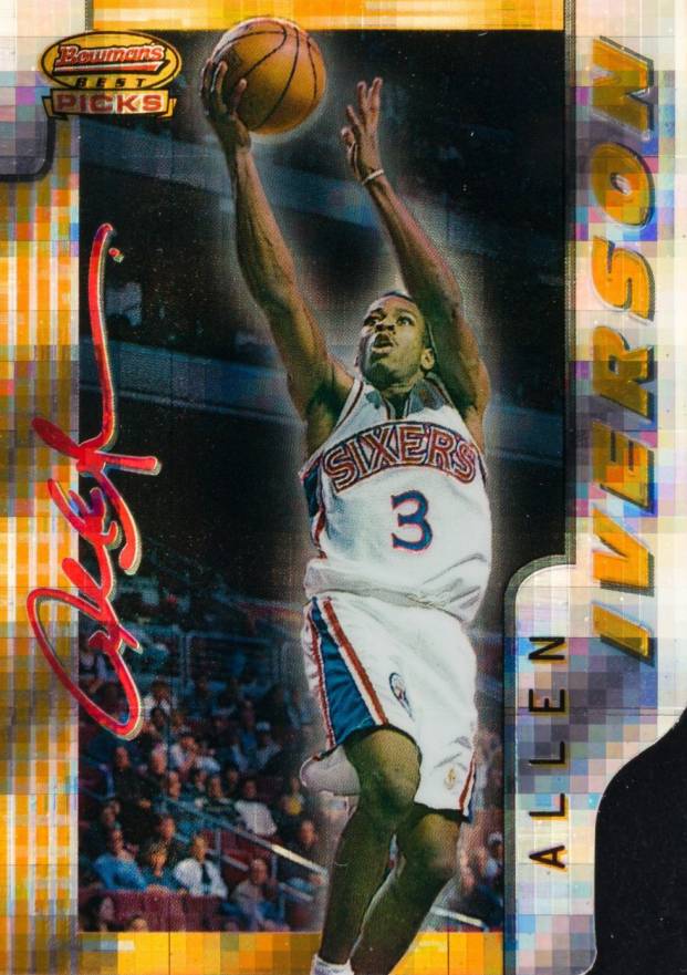 1996 Bowman's Best Picks Allen Iverson #BP9 Basketball Card