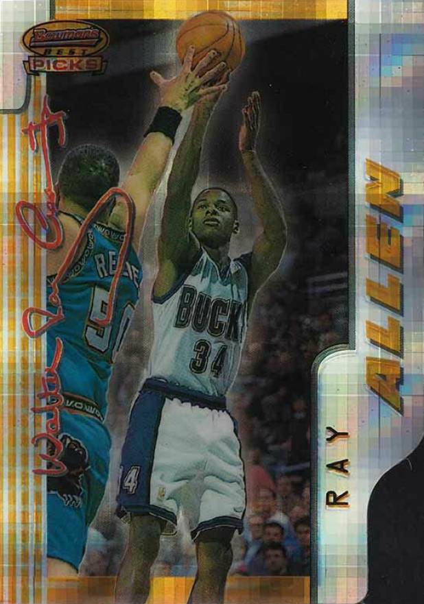 1996 Bowman's Best Picks Ray Allen #BP5 Basketball Card