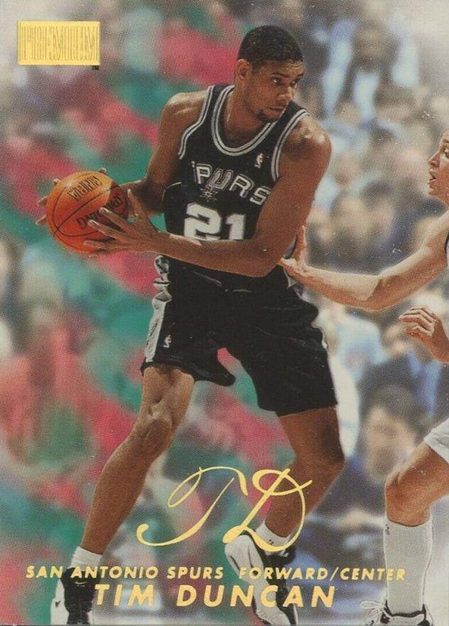 1998 Skybox Premium Tim Duncan #1 Basketball Card