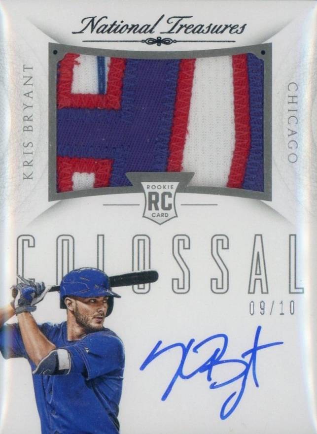 2015 Panini National Treasures Rookie Colossal Signature Materials Kris Bryant #1 Baseball Card