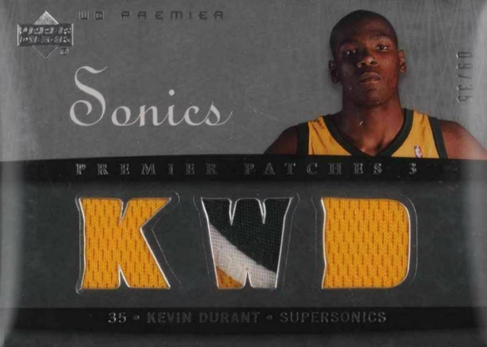 2007 Upper Deck Premier Patches Triple Silver Kevin Durant #PR2DU Basketball Card