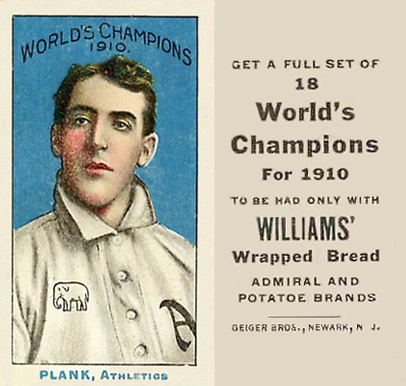 1911 Williams Baking Plank, Athletics # Baseball Card