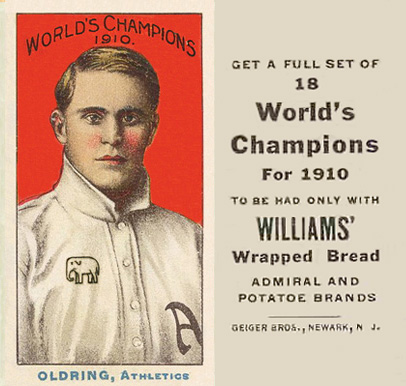 1911 Williams Baking Oldring, Athletics # Baseball Card