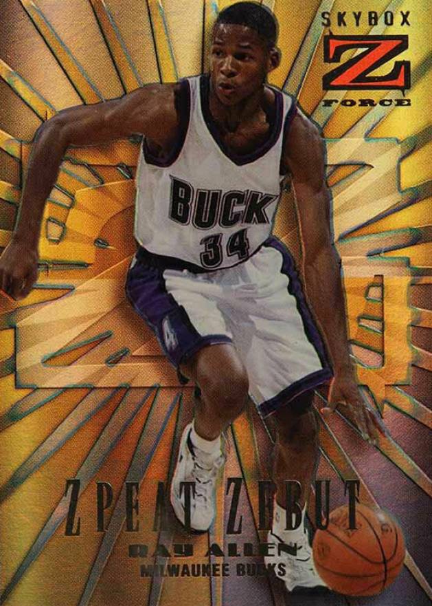 1996 Skybox Z-Force Zebut Ray Allen #2 Basketball Card