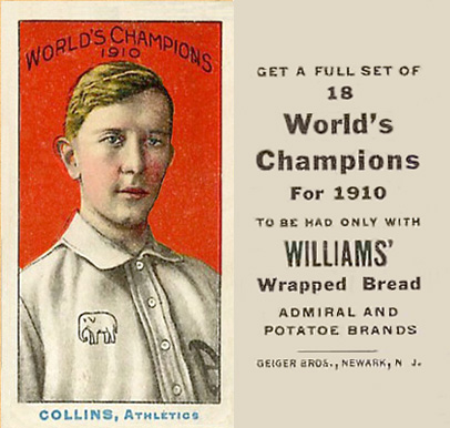 1911 Williams Baking Collins, Athletics # Baseball Card