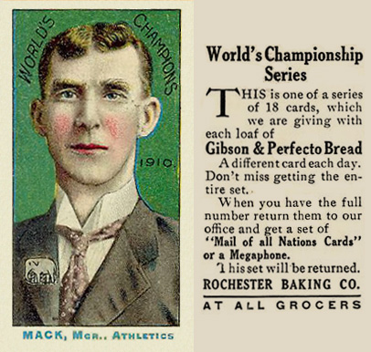 1911 Rochester Baking Mack, Mgr., Athletics # Baseball Card