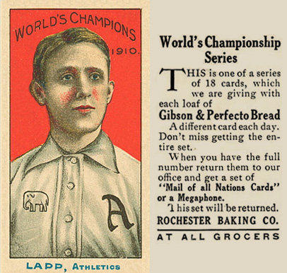 1911 Rochester Baking Lapp, Athletics # Baseball Card