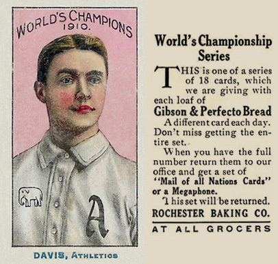 1911 Rochester Baking Davis, Athletics # Baseball Card