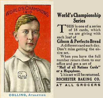 1911 Rochester Baking Collins, Athletics # Baseball Card